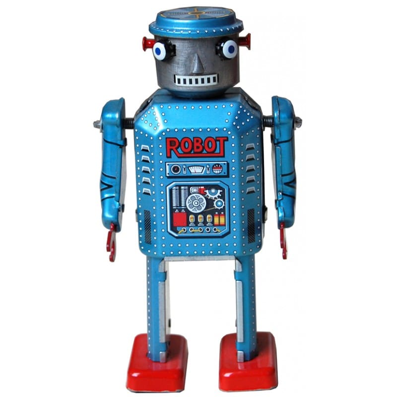 Decoración Clásica. Juguetes de Colección CAPRILO Juguete Decorativo de Hojalata Robot Petit Marron Tambor Regalos Originales 