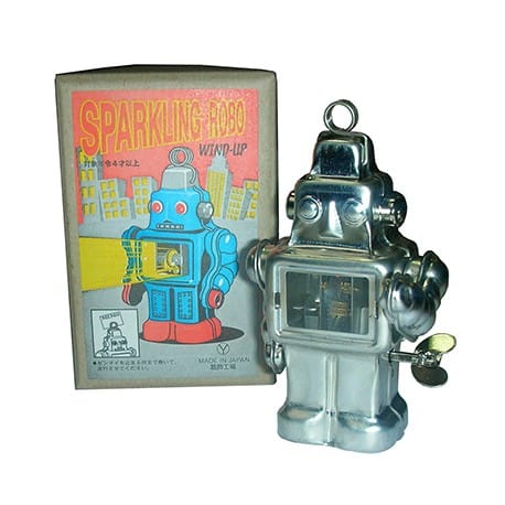 ROBOT SPARKLING PLATEADO